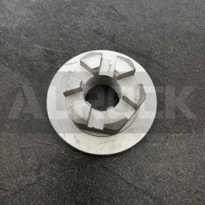 M16 x 2.0 thread pitch | 6 radial slots for cotter pin | 37° chamfered edges for easy installation